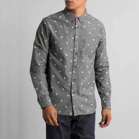 Stussy Micro Paisley Button-Down Shirt in Gray Men’s Small - Picture 1 of 7